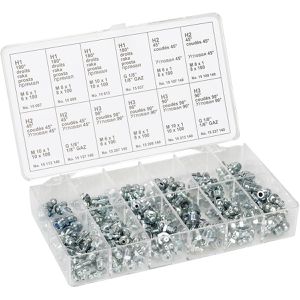 Schmiernippel Pressol 16 091, gerade & abgewinkelt, Set