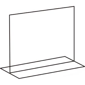 Produktbild für Tischaufsteller Deflecto 47701, A4 quer