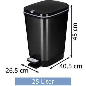 Produktbild für Mülleimer Curver KIS Chic Bin Style, schwarz