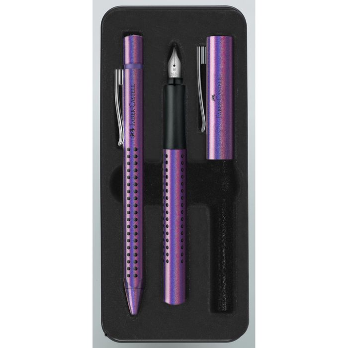 Faber-Castell Schreibset Grip Edition Glam violet, Kugelschreiber