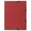 Eckspanner Exacompta 55405E, A4 rot, 3 Einschlagklappen, 355g/m² Karton