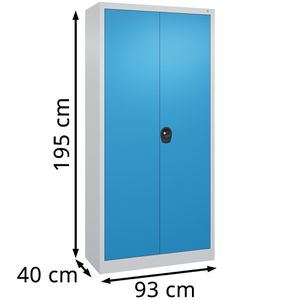 Produktbild für Werkzeugschrank CP-Möbel Basis, aus Metall, grau / lichtblau
