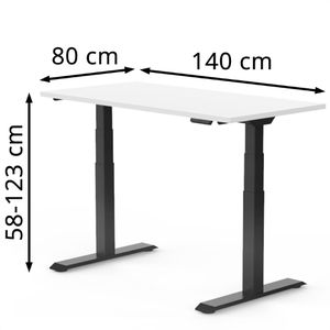 Produktbild für Schreibtisch FlexiSpot E7B 2026, weiß / schwarz