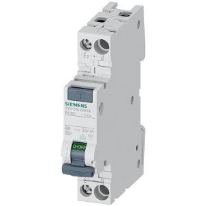 FI-LS-Schalter Siemens 5SV1316, 230 V / 400 V, 6 kA, 1-polig+N