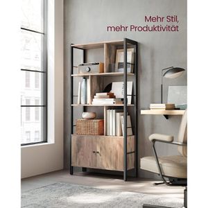 Produktbild für Bücherregal Vasagle LBC022B50, schwarz / eiche