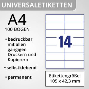Produktbild für Universaletiketten Zweckform 3653, weiß