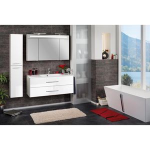 Produktbild für Waschtisch Fackelmann B.clever, mit Spiegelschrank, weiß