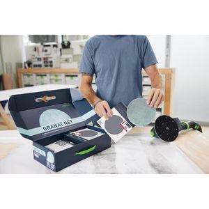 Produktbild für Schleifpapier Festool Granat Net D150 GR NET-Set, 578667