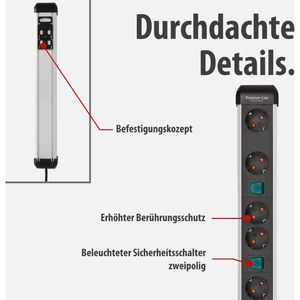Produktbild für Steckdosenleiste Brennenstuhl Premium-Alu-Line, 3m