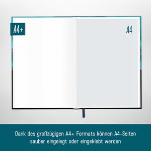 Produktbild für Notizbuch paper&amp;you Shiny Teal, 8213-3, Karton Softcover
