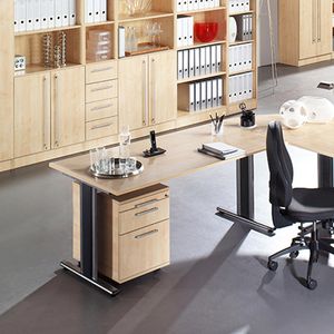 Produktbild für Rollcontainer Hammerbacher H-Serie, aus Holz, ahorn