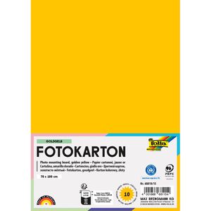 Folia Fotokarton 68010/15, 70 x 100 cm, goldgelb, 300g/m², 10 Blatt