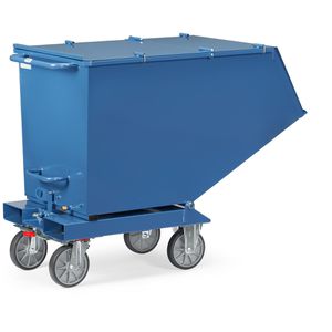 Produktbild für Kippbehälter-Deckel Fetra 47D3, blau, aus Stahl