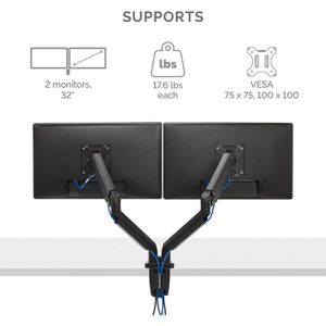 Produktbild für Monitorhalterung Fellowes Platinum, VESA 75x75 &amp; 100x100 mm