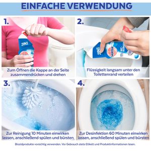 Produktbild für WC-Reiniger Sagrotan 2in1 Ozeanfrische, Gel