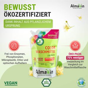 Produktbild für Waschmittel AlmaWin Colorwaschmittel Lindenblüten