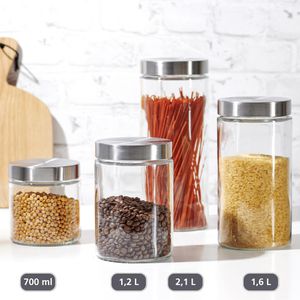 Produktbild für Vorratsglas Ritzenhoff&amp;Breker Vio mit Metalldeckel