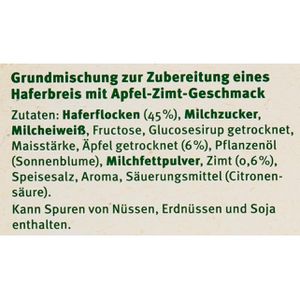 Produktbild für Haferbrei Schapfen-Mühle Porridge Hafermahlzeit Apfel-Zimt