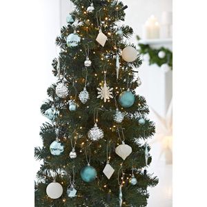 Produktbild für Weihnachtskugeln Heitmann-Deco türkis/silber/weiß