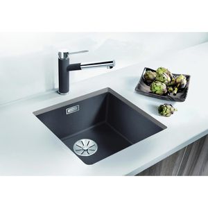 Produktbild für Spülbecken BLANCO SUBLINE 400-U, Einzelbecken, schwarz