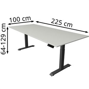 Produktbild für Schreibtisch Kerkmann Move 4, lichtgrau / anthrazit
