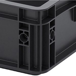 Produktbild für Eurobox AUER ESD EG 64/12 HG, schwarz, 24 Liter