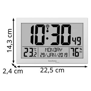 Produktbild für Wanduhr Technoline WS 8016, Kunststoff, digital, Funkuhr