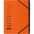 Ordnungsmappe Pagna 40058-12, A4 aus Karton, orange, 7 Fächer