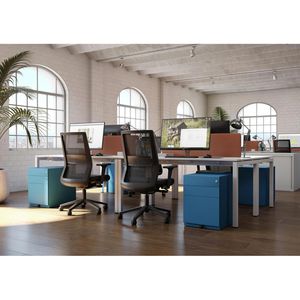 Produktbild für Schreibtisch Bisley Cito, DUF1208GW355, weiß / silber