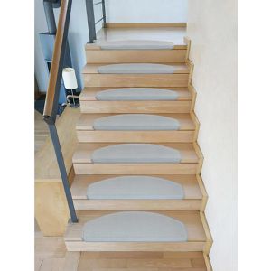 Produktbild für Stufenmatte Böttcher-AG Uni Velours, hellgrau, selbstklebend