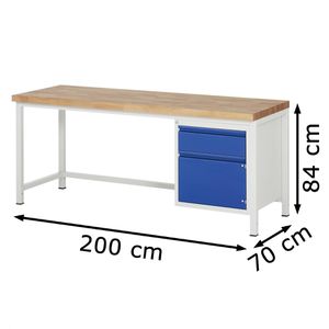 Produktbild für Werkbank Rau Basic 8152-1, blau