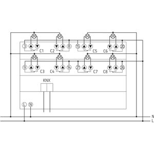 Produktbild für Schaltaktor Theben JM 8 T KNX, 4940255, für Rollladen