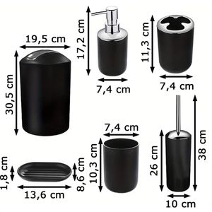 Produktbild für Badaccessoires-Set Böttcher-AG 6-teilig