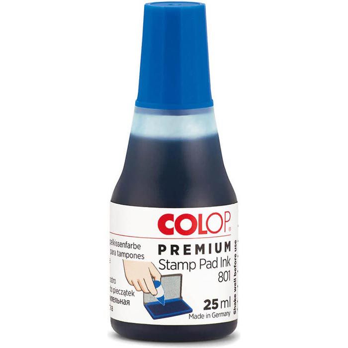 Colop Stempelfarbe 801 Premium, blau, ohne Öl, Inhalt 25ml - Böttcher AG