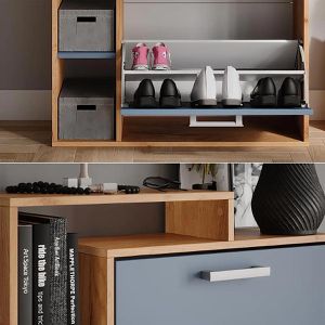 Produktbild für Schuhschrank Vicco Orlando, eiche / blau