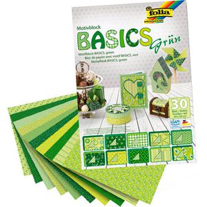 Motivpapier Folia 46549 Basic, grün, 24 x 34 cm