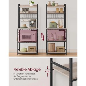 Produktbild für Küchenregal Vasagle KKS037B02EU, graubraun