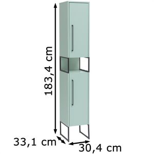 Produktbild für Badschrank Schildmeyer Limone 146111, mit 2 Füßen, mint