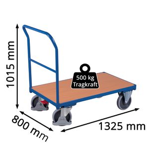 Produktbild für Transportwagen VARIOfit Schiebebügelwagen, sw-800.100