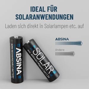 Produktbild für Akku Absina Solar 1,2 V, 800 mAh