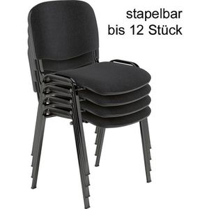 Produktbild für Besucherstuhl Nowy-Styl ISO BLACK C11, stapelbar