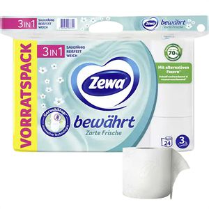 Toilettenpapier Zewa bewährt Lufterfrischer, Zarte Frische