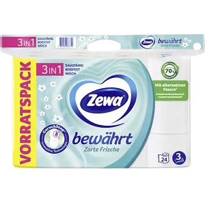 Toilettenpapier Zewa bewährt, Zarte Frische