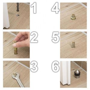 Produktbild für Türstopper SO-TECH Poll 108583, Gummi/Edelstahl