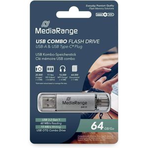 Produktbild für USB-Stick MediaRange Kombo MR937, 64 GB