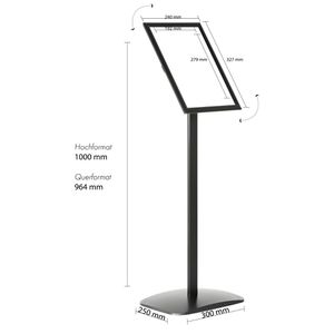 Produktbild für Infoständer Update-Displays aus Aluminium, schwarz, A4