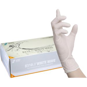 Produktbild für Einmalhandschuhe NITRAS-MEDICAL White Wave, weiß, 100 Stück