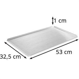 Produktbild für Backblech Hendi GN 1/1, silber, gelochtes Aluminium
