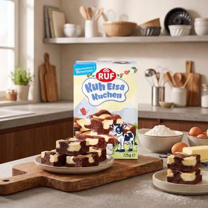 Produktbild für Kuchenbackmischung RUF Kuh Elsa, Schokokuchen mit Quarkcreme