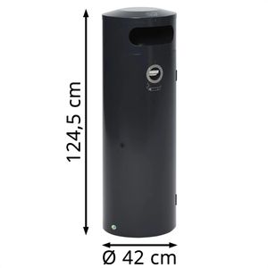 Produktbild für Aschenbecher VAR KS 90, anthrazit, für Outdoor